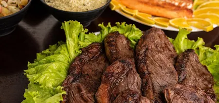 Churrasco servido em Santos e Praia Grande